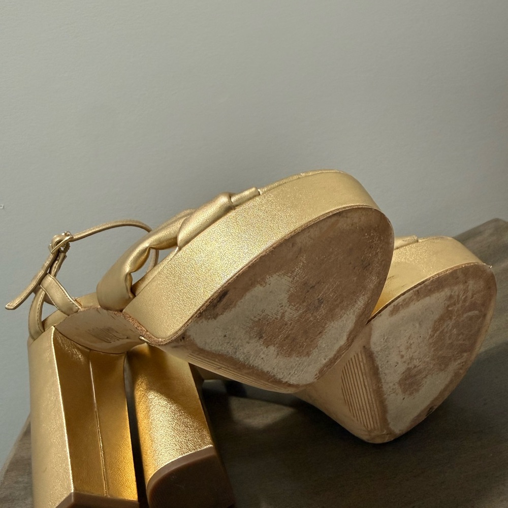Michael Kors plataform Gold Shoes - Picture 6 of 14